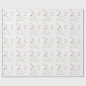 Custom Name Bridal Shower Dress Future Mrs. (Name) Cadeaupapier (Vlak)