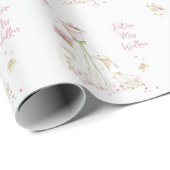 Custom Name Bridal Shower Dress Future Mrs. (Name) Cadeaupapier (Rol Hoek)