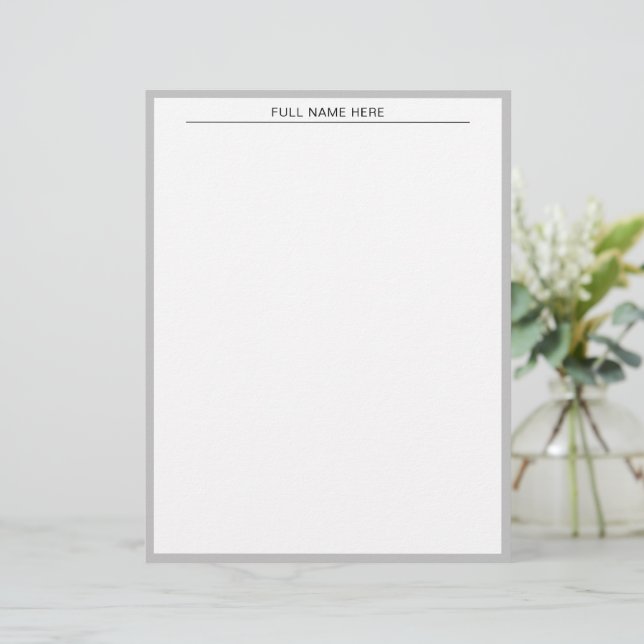 Custom Name Briefhoofd (Staand voorkant)