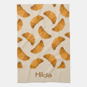 Custom name brown pattern theedoek