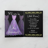 CUSTOM NAME - Bruidsmeisje VIOLET PAARSE Jurk (Binnen)