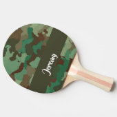 Custom name camouflage pattern tafeltennisbatje (Zijkant)