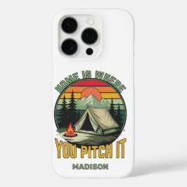 Custom Name Camping iPhone 16 Pro Hoesje