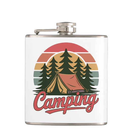 Custom Name Camping Heupfles (Voorkant)
