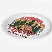 Custom Name Camping Papieren Bordje (Gekanteld)