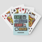 Custom Name Camping Pokerkaarten (Achterkant)
