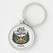 Custom Name Camping Sleutelhanger (Voorkant)