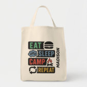 Custom Name Camping Tote Bag (Voorkant)