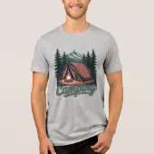 Custom Name Camping Tri-Blend Shirt (Voorkant)