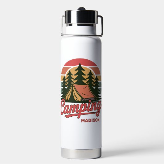 Custom Name Camping Waterfles (Achterkant)