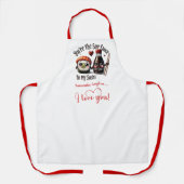 Custom Name Cartoon Food Love Valentine Apron Schort (Voorkant)