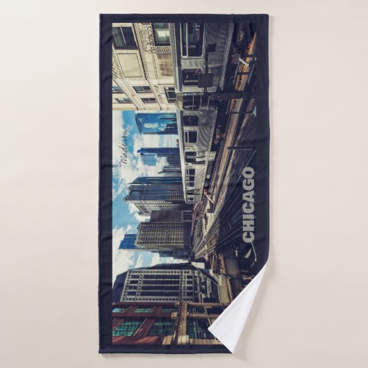 Custom Name Chicago USA Badhanddoek (Badhanddoek)