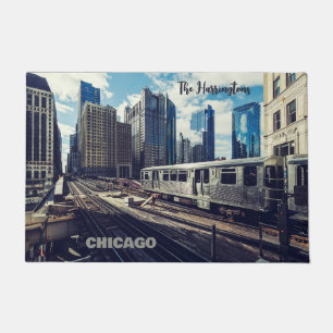 Custom Name Chicago USA Deurmat