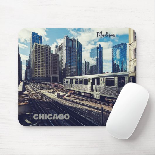 Custom Name Chicago USA Muismat (Met muis)