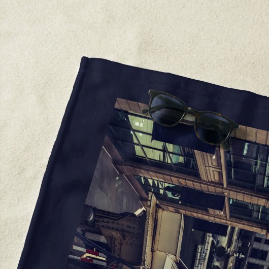 Custom Name Chicago USA Strandlaken (In situ)