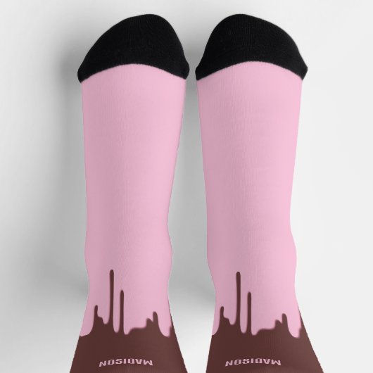 Custom Name Chocolate Drip Sokken (Top)