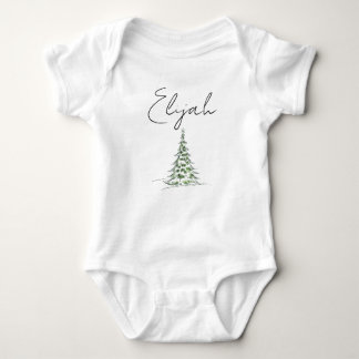 Custom Name Christmas Baby Romper 1st Xmas Elijah