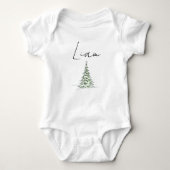 Custom Name Christmas Baby Romper First Xmas Liam  (Voorkant)