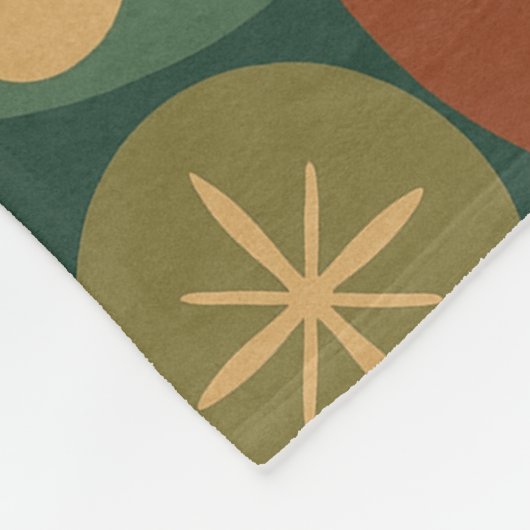 Custom name Christmas Circles Cozy Fleece Deken (Hoek)