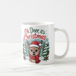 Custom name Christmas deer Koffiemok