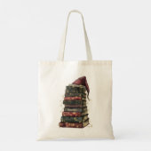 Custom Name Christmas Holiday Books Tote Bag (Achterkant)