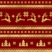 Custom Name Christmas Paper Plates Luxe Red Gold Papieren Bordje