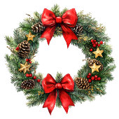 Custom name Christmas wreath holiday gift bag idea Medium Cadeauzakje