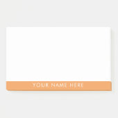 Custom Name Classic Orange Sticky Notes Design (Voorkant)