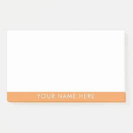 Custom Name Classic Orange Sticky Notes Design