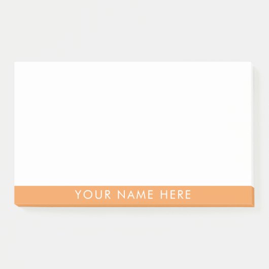Custom Name Classic Orange Sticky Notes Design (Voorkant)