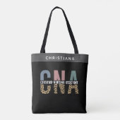 Custom Name CNA Certified Nursing Assistant Tote Bag (Achterkant)