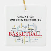 Custom Name Coach Word Cloud Keramisch Ornament (Voorkant)
