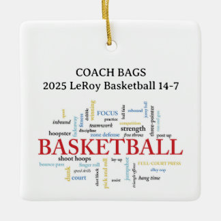 Custom Name Coach Word Cloud Keramisch Ornament