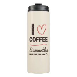 Custom Name Coffee Lover Gift Thermosbeker