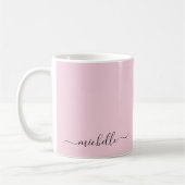 Custom Name Color Blush Pink Calligraphy Script Koffiemok (Links)
