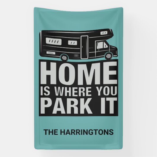 Custom name & color Camper Van Spandoek (Verticaal)