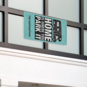 Custom name & color Camper Van Spandoek (Buitenkant Gebouw)