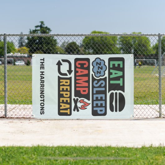 Custom Name & Color Camping Spandoek (Insitu)