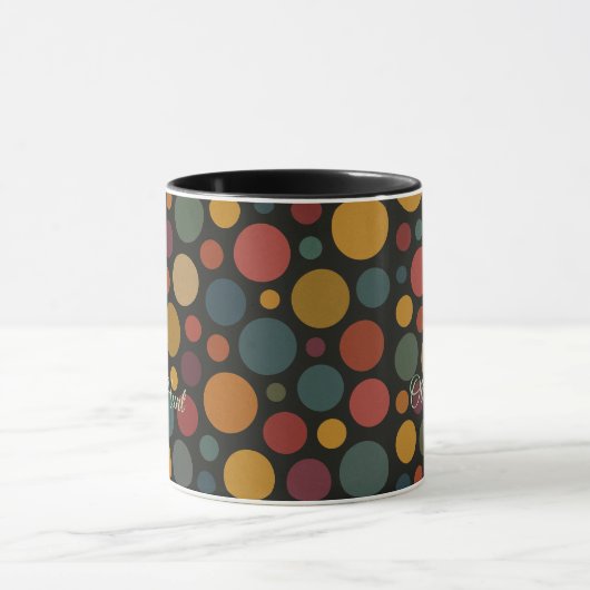 Custom Name Color Circles Mok (Midden)