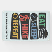 Custom Name & Color Hiking Spandoek (Horizontaal)