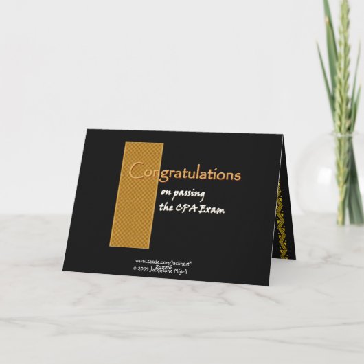 CUSTOM NAME Congratulations - CPA Exam Kaart (Achterkant)