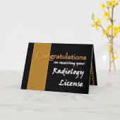CUSTOM NAME Congratulations - Radiology License Kaart (Gele Bloem)