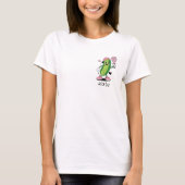 Custom Name Coquette Pickleball Girl  T-Shirt (Voorkant)