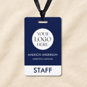 Custom Name Corporate Business Logo Employee Badge