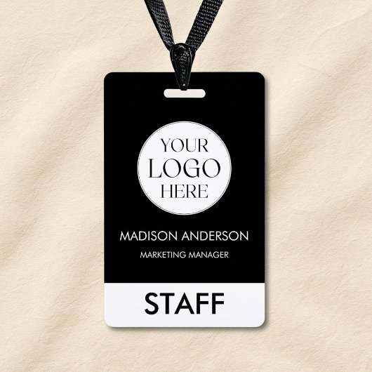 Custom Name Corporate Business Logo Employee Badge