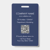 Custom Name Corporate Business Logo Employee Badge (Achterkant)
