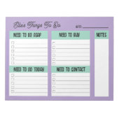 Custom Name Coworker Gift Check List Notitieblok (Voorkant)