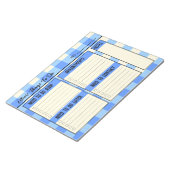 Custom Name Coworker Gift Gingham To Do Lists Notitieblok (Schuin)