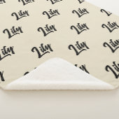 Custom Name Cozy Winter Blanket for Women or Kids Sherpa Deken (3/4)