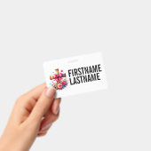 CUSTOM NAME CROSS Christian Badge (Handheld)